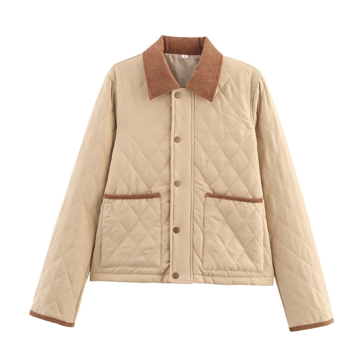 Ladies quilted leisure jacket with practical pockets and modern collar Lune London