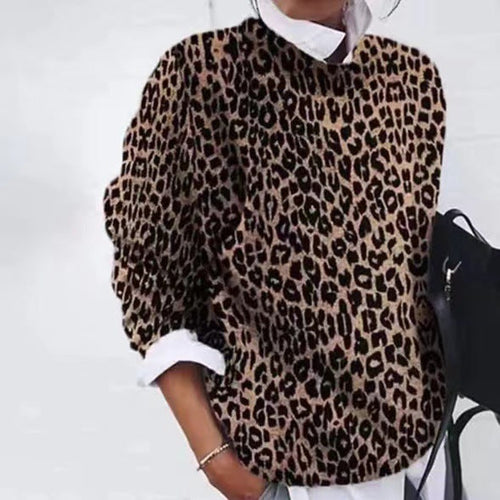 Lune London | Sweater Tiered Tier Animal Print Bold Knit Statement