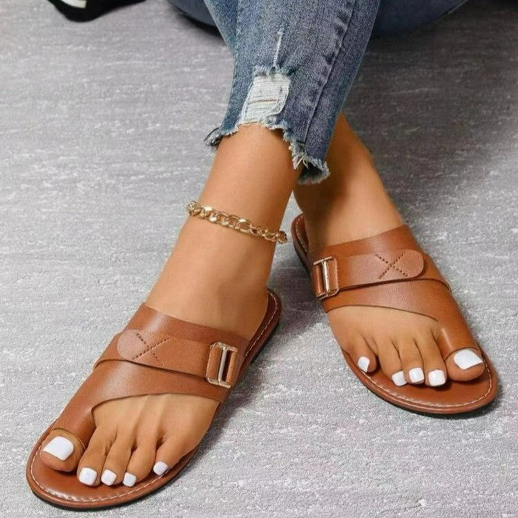 Women’s strap sandals with elastic strap and comfortable sole Lune London