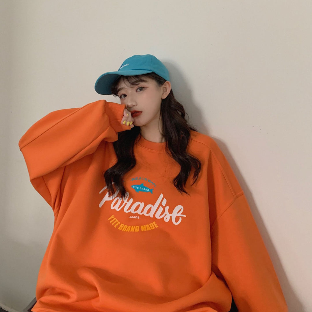 Women's Casual Oversized Sweater with Creative Graphic Design and High-Quality Materials