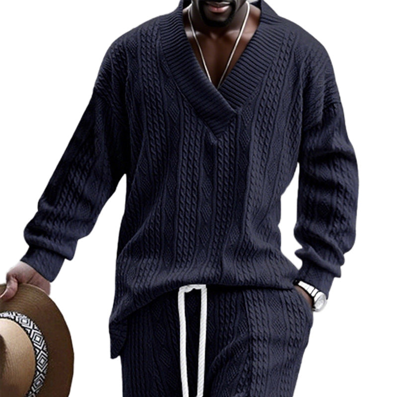 Men's knit pullover with modern v-neck and casual design Lune London