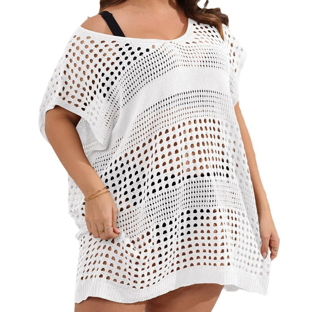 Ladies open structured crochet beach tunic Lune London