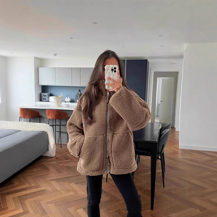 Ladies Cozy Fleece Jacket Lune London