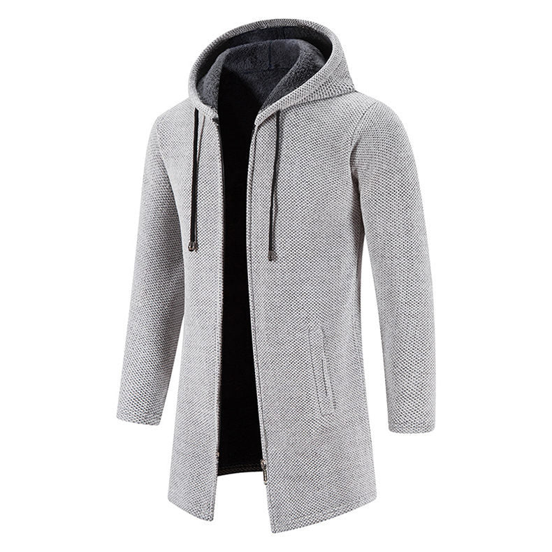 Premium fleece jacket for men, hooded and with side pockets Lune London