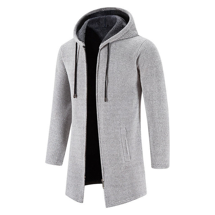 Premium fleece jacket for men, hooded and with side pockets Lune London