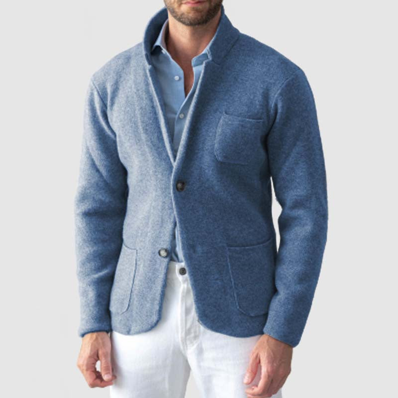 Men's cardigan with elegant cut and practical pockets Lune London