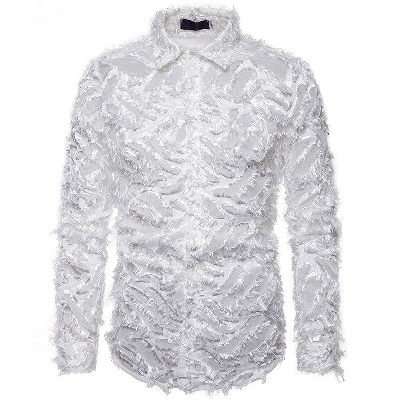 Fashionable men's shirt with textured design Lune London