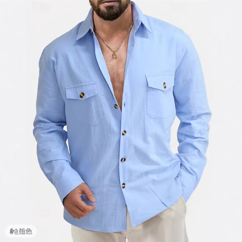 Casual shirt for men with modern buttons and practical chest pockets Lune London
