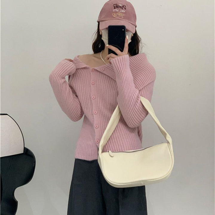 Cardigan féminin en fine maille avec col tendance Chic & Stil