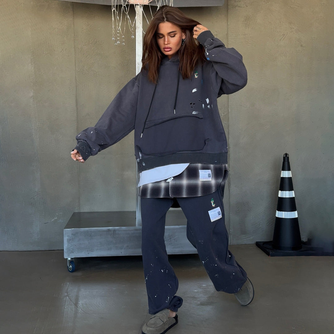 Lady Oversized Hoodie with Special Design Elements Lune London