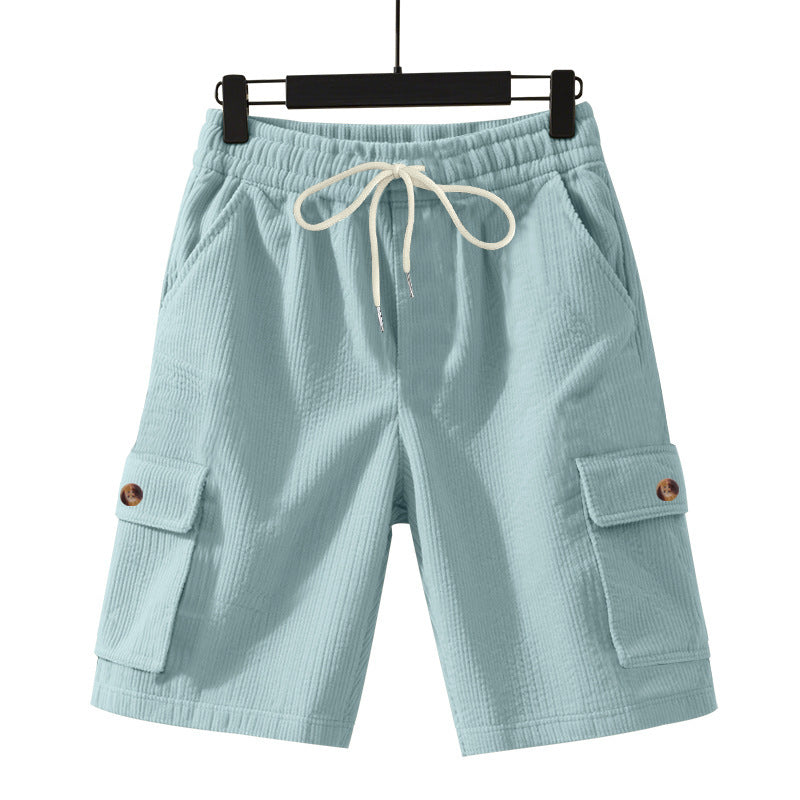 Casual cargo shorts for men with elastic waistband and practical side pockets Lune London