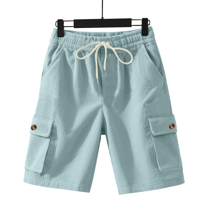 Casual cargo shorts for men with elastic waistband and practical side pockets Lune London