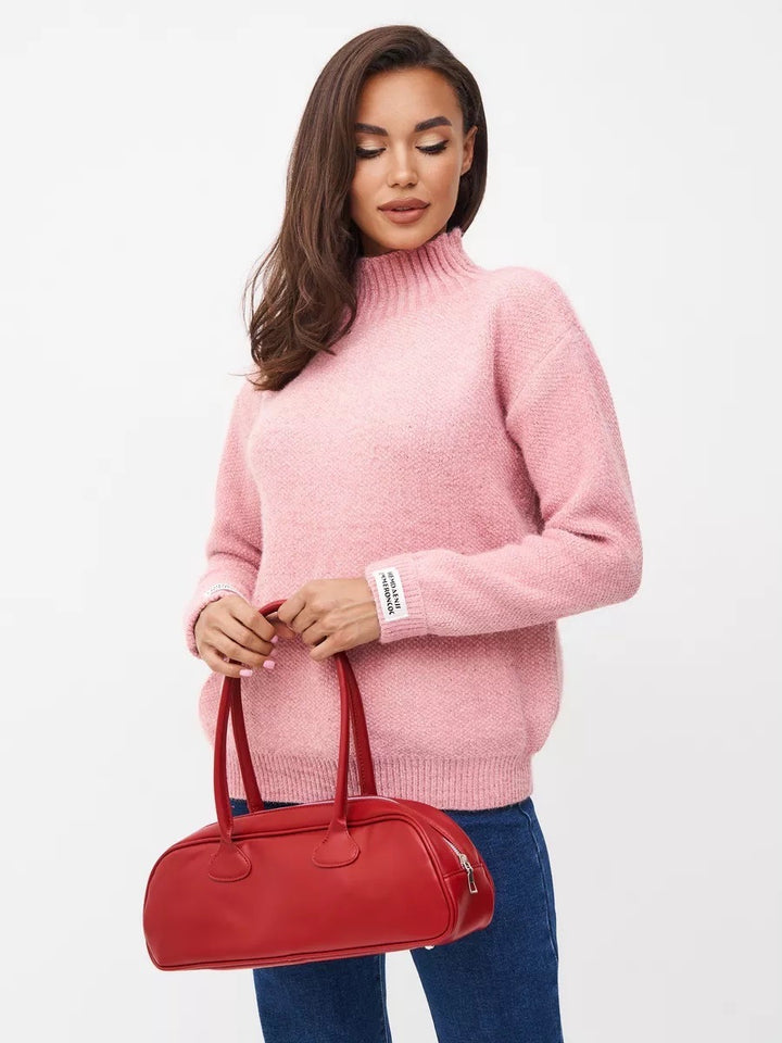 Pull en tricot pour femmes avec col montant Chic & Stil