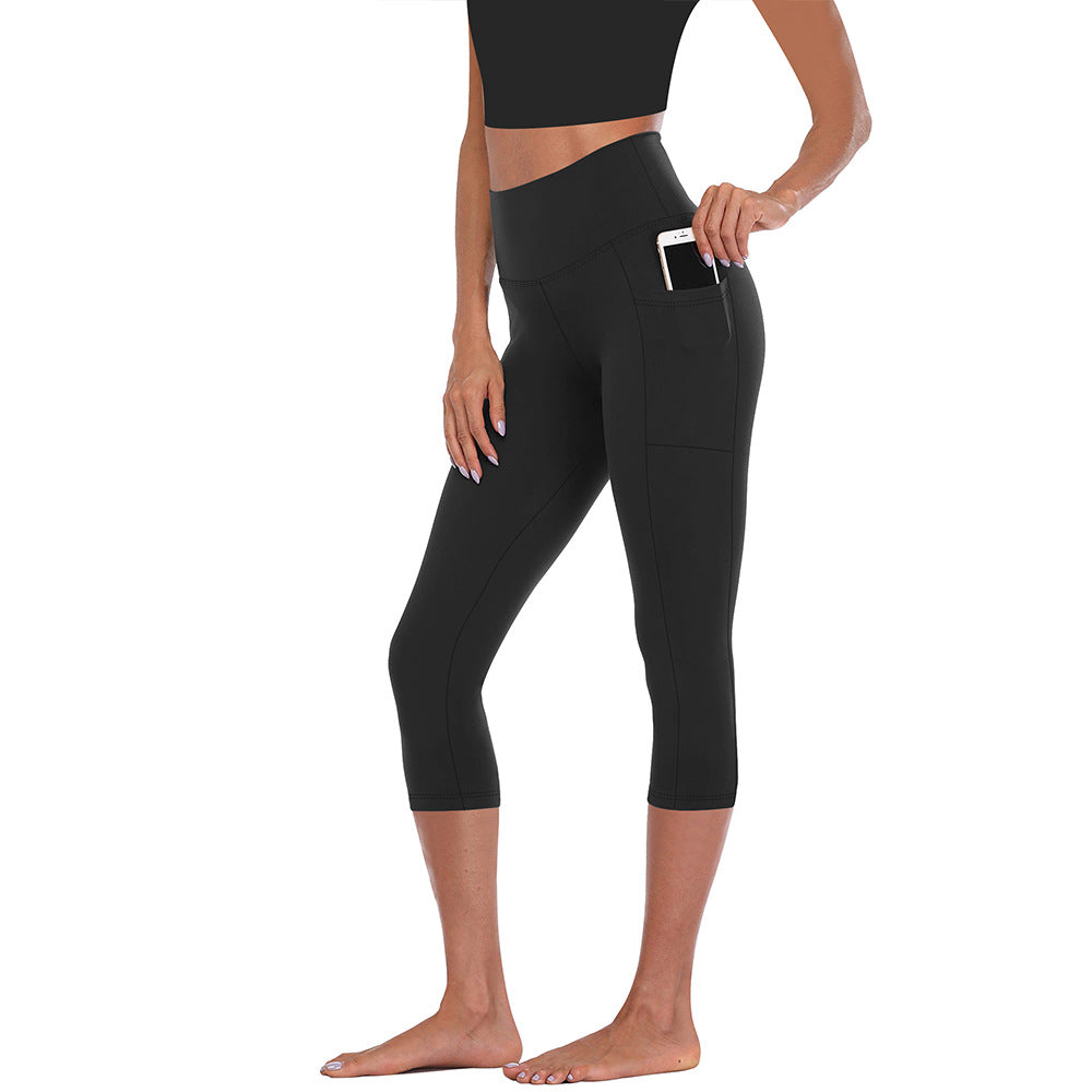 Women's Compression Leggings with Tummy Control and Side Pockets Lune London