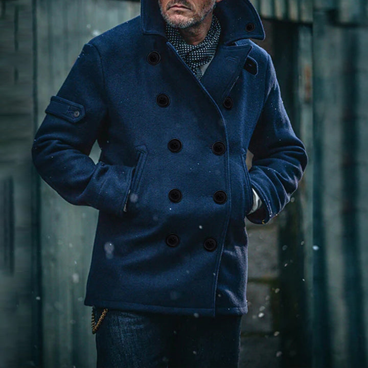 Elegant double-breasted coat for men Lune London
