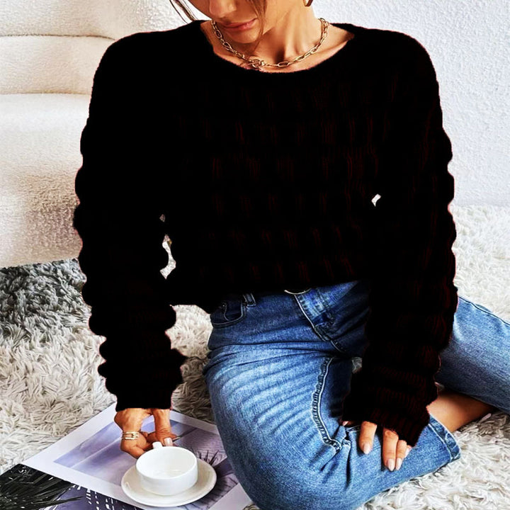 Pull en tricot pour femmes avec un motif à carreaux moderne Lune London