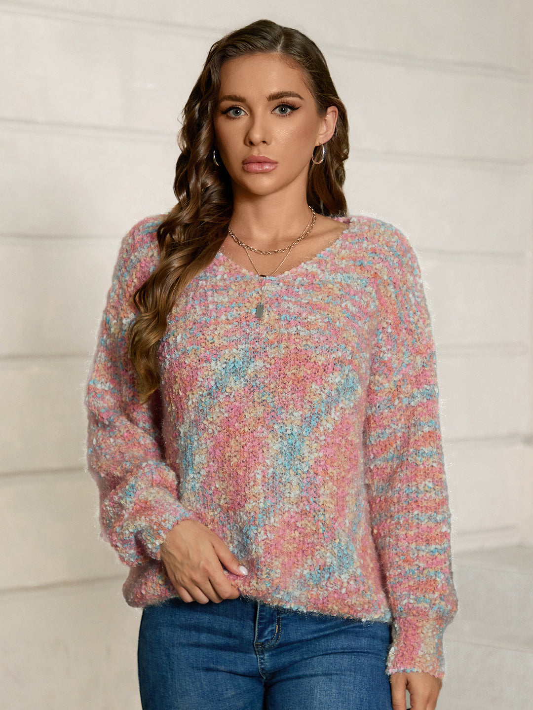 Ladies Cozy Sweater with Colorful Pattern Lune London