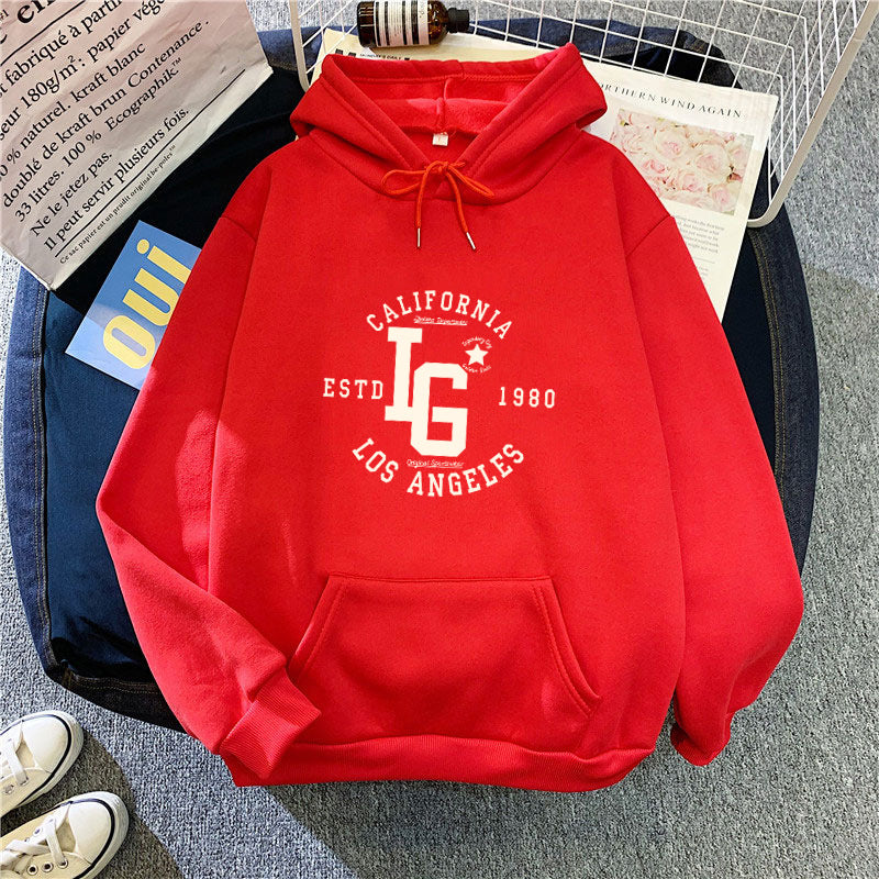 Women's hoodie with sporty California print Chic & Stil