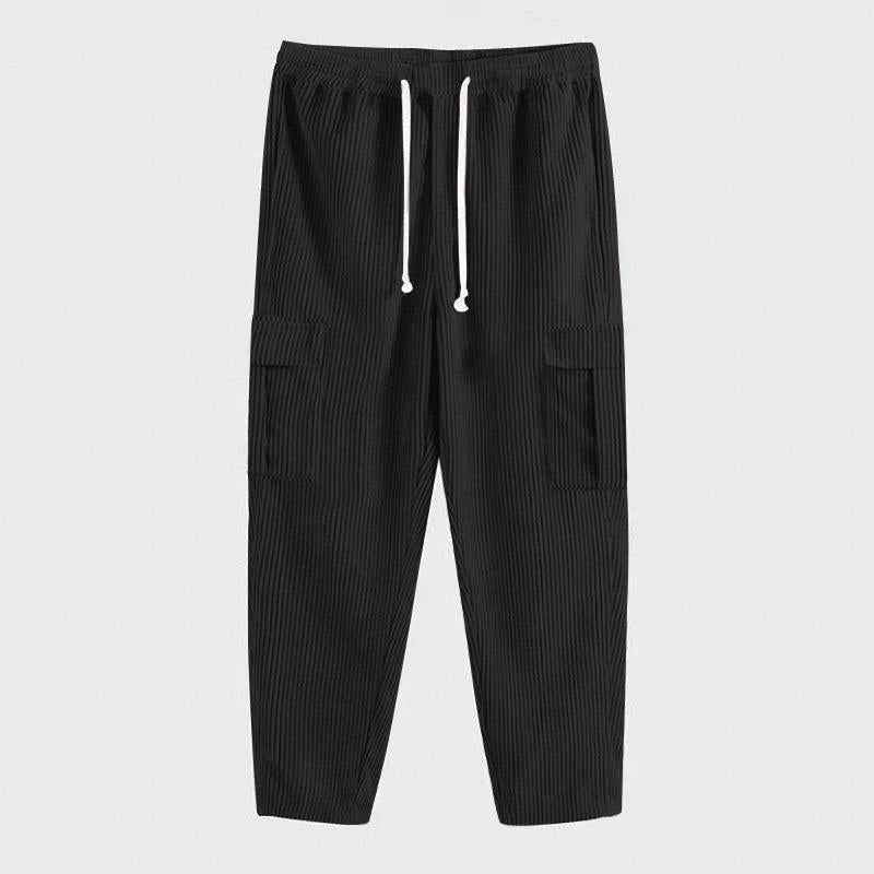 Casual cargo pants for men with elastic waist and practical pockets Lune London