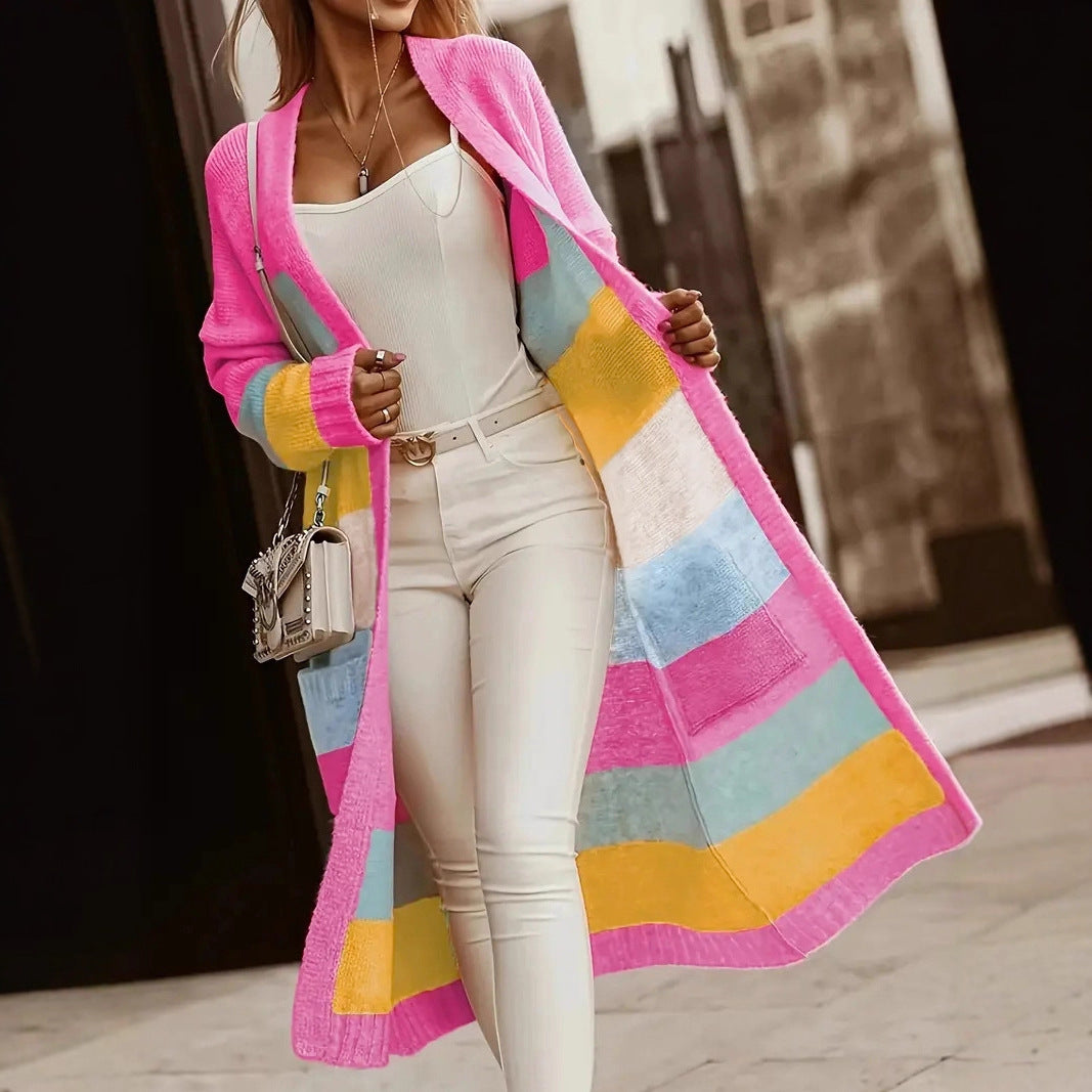 Long striped sweater jacket for women Lune London