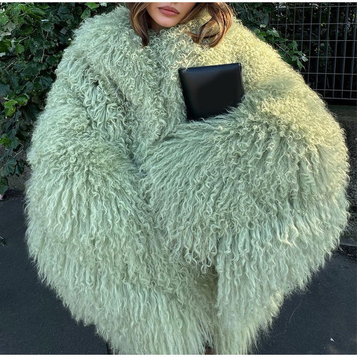 Oversized teddy coat for women with voluminous sleeves Lune London