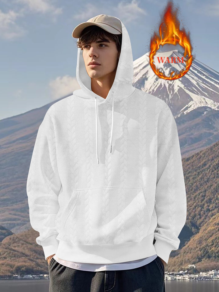 Men's fleece hoodie with structured interior finish and breathable properties Lune London
