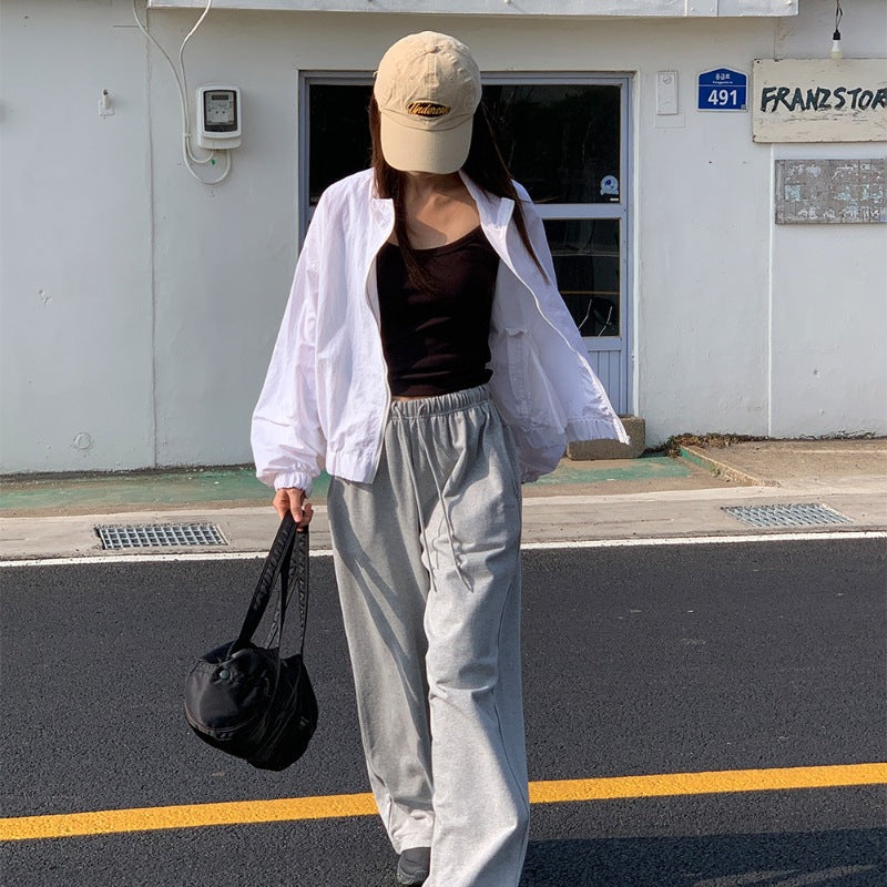 Women's sporty transitional jacket with voluminous sleeves Chic & Stil
