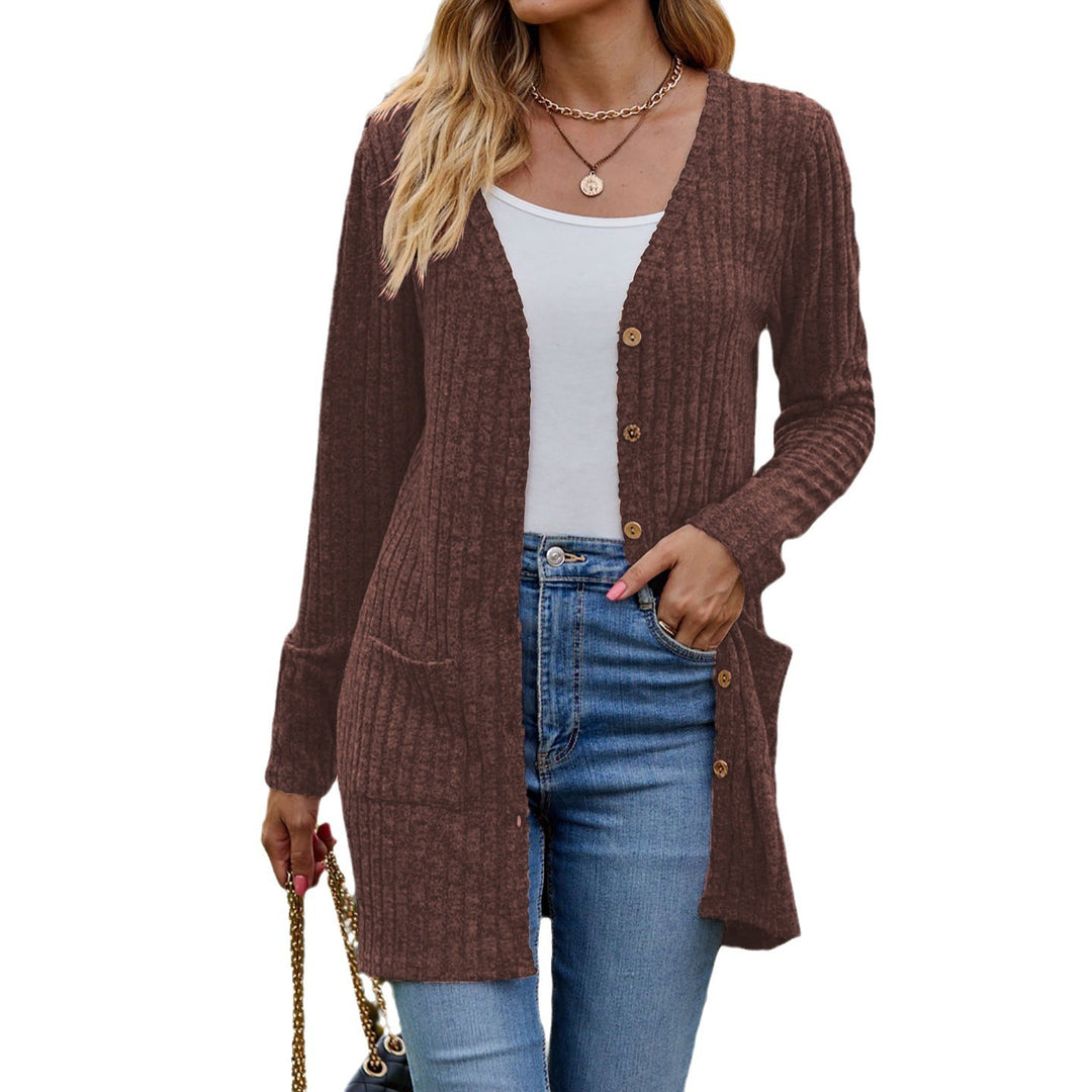 Knit jacket for women with long sleeves and practical pockets Lune London