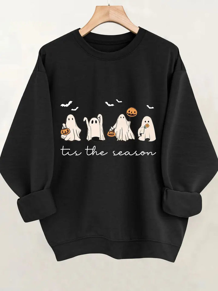 Sweatshirt pour femme avec motif d'Halloween joyeux et coupe décontractée Chic & Stil
