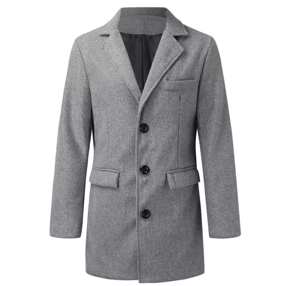 Elegant winter coat for men with classic lapels Lune London