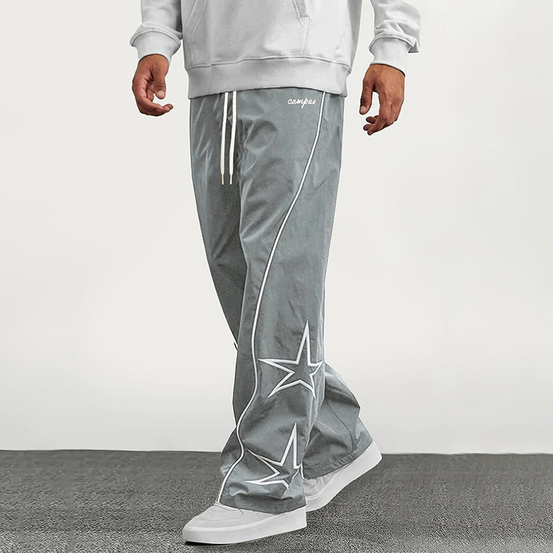 Men's Casual Sports Pants with Striking Star Design Chic Und Stil