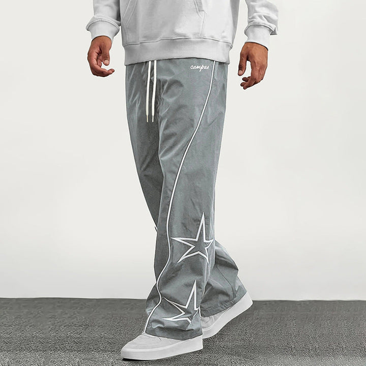 Men's Casual Sports Pants with Striking Star Design Chic Und Stil