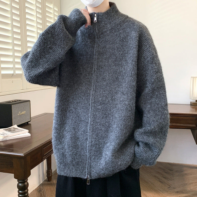 Chic and cozy zippered cardigan for ladies with high zipper Lune London