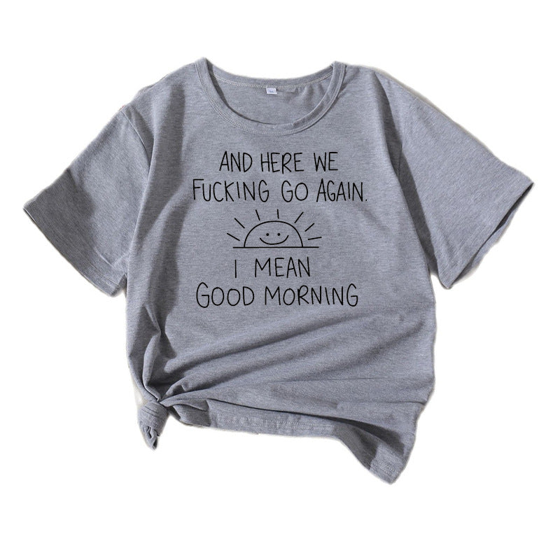 Graphic quote t-shirt women relaxed fit Lune London