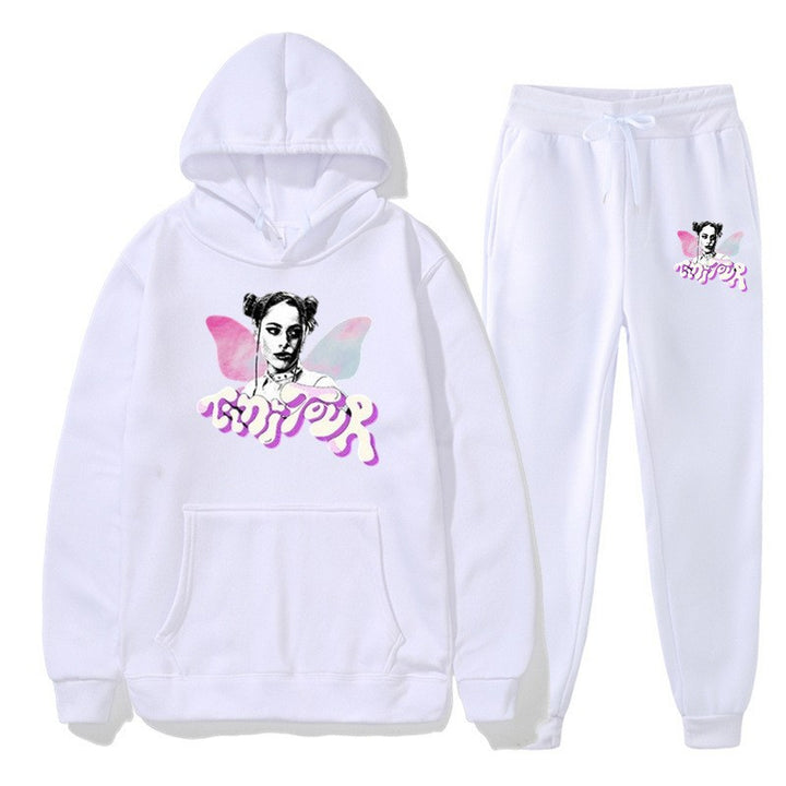 Women's sweatshirt and jogging pants set with creative graphic design Chic & Stil
