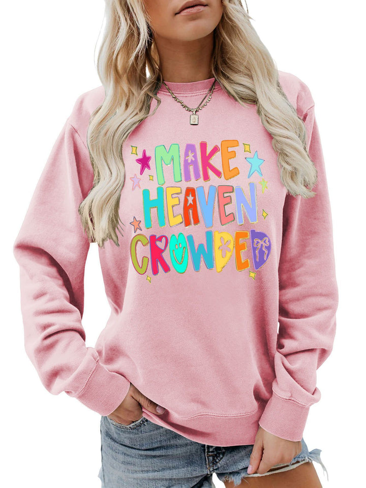 Sweat-shirt pour femmes avec un design coloré et une écriture ludique Chic & Stil