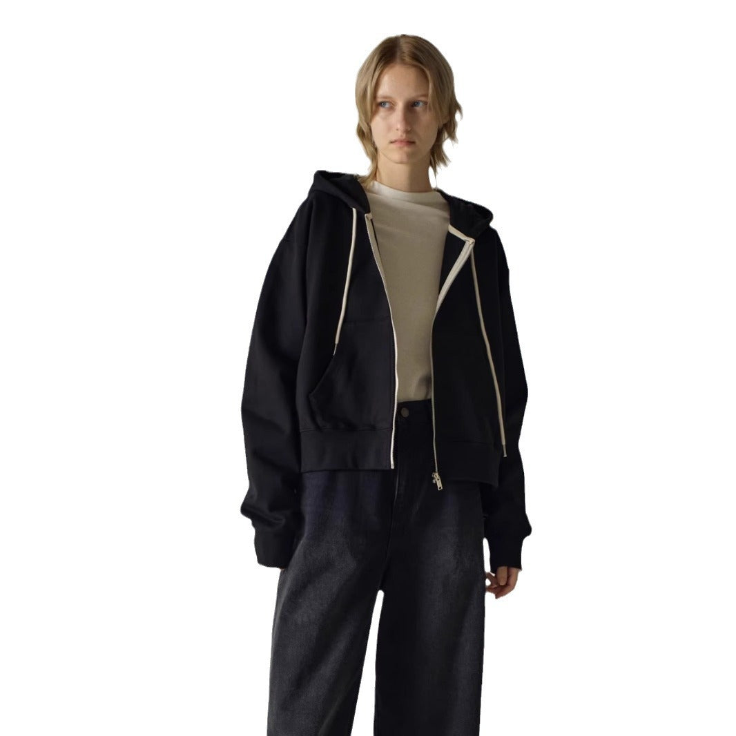 Veste à capuche pour femmes avec zipp et poches latérales Chic & Stil