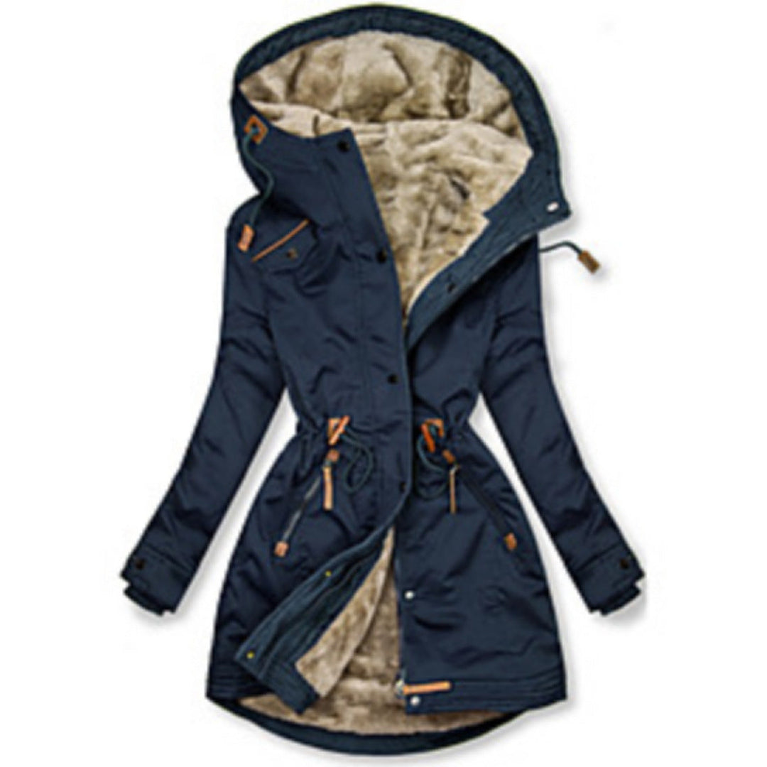 Women's Padded Winter Parka with Practical Pockets and Adjustable Belt Lune London