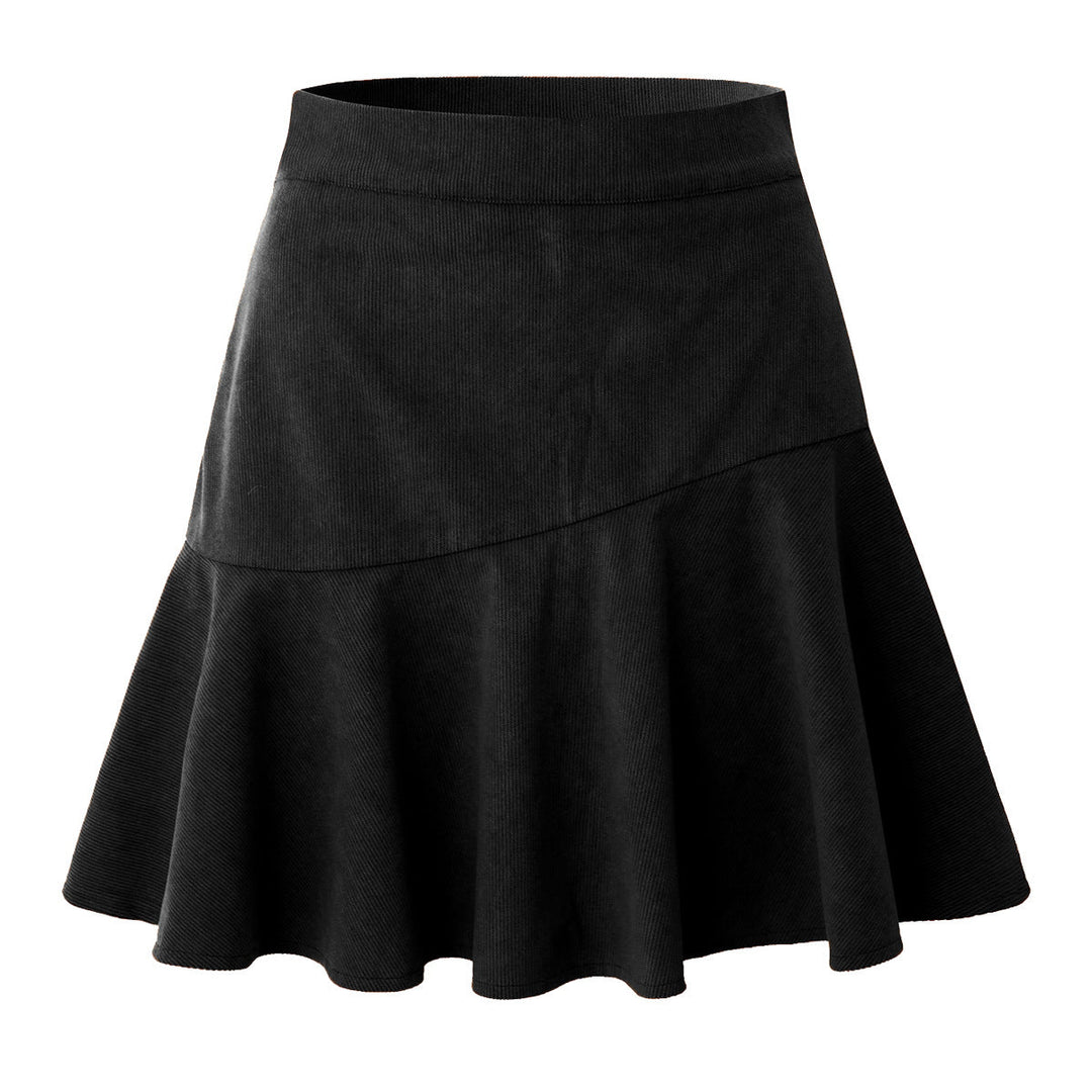 Women Flared Skirt Made Of Cord-Like Cotton Lune London