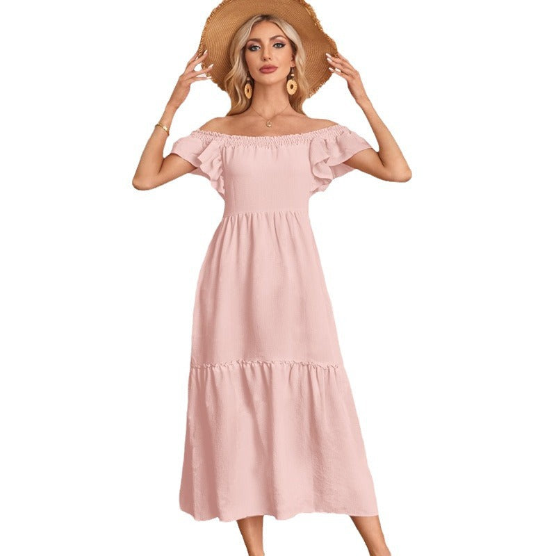 Maxi dress for women with ruffle details Lune London