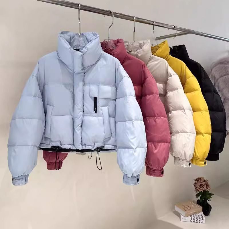 Veste courte en duvet chaude pour femmes avec col montant Chic & Stil