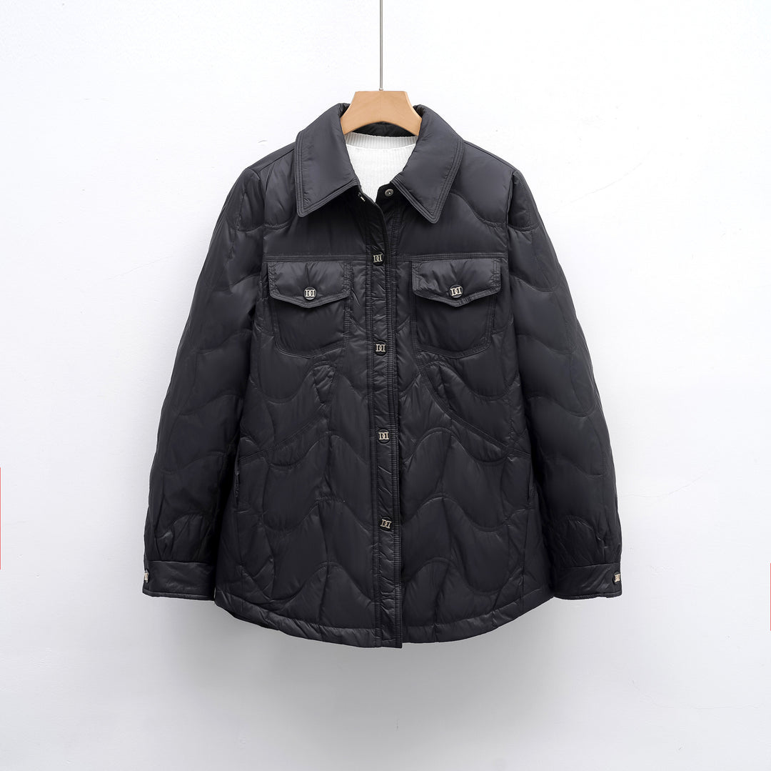 Ladies quilted outdoor jacket with pockets and comfortable fit Lune London