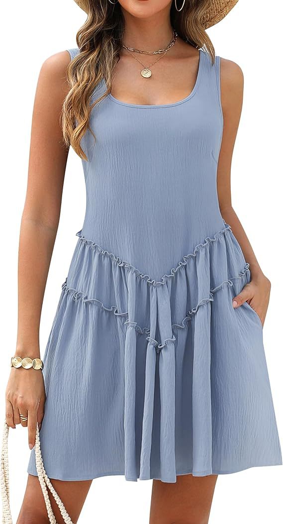 Leisure dress for women with ruffled details and pockets Lune London