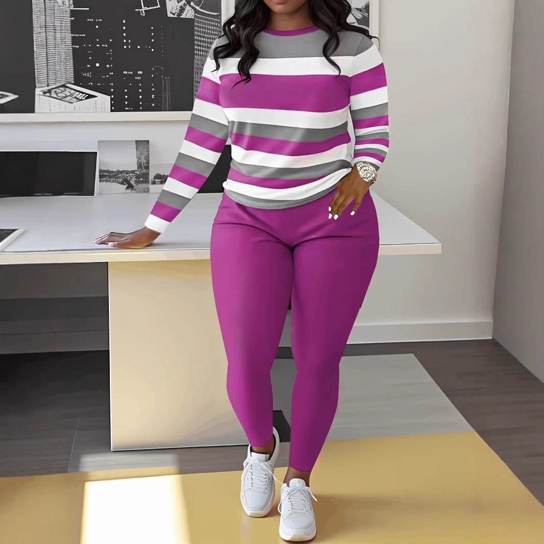 Leisure set for women with a striped top and matching pants Lune London