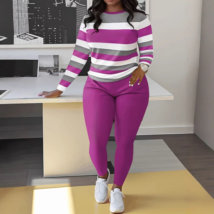 Leisure set for women with a striped top and matching pants Lune London