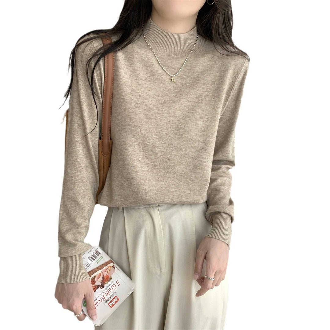 Femme Pull Élégant Col Roulé en matériau tricoté de haute qualité Chic & Stil