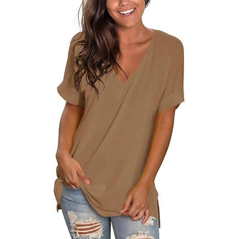 Lune London Casual V neck T-shirt for Women