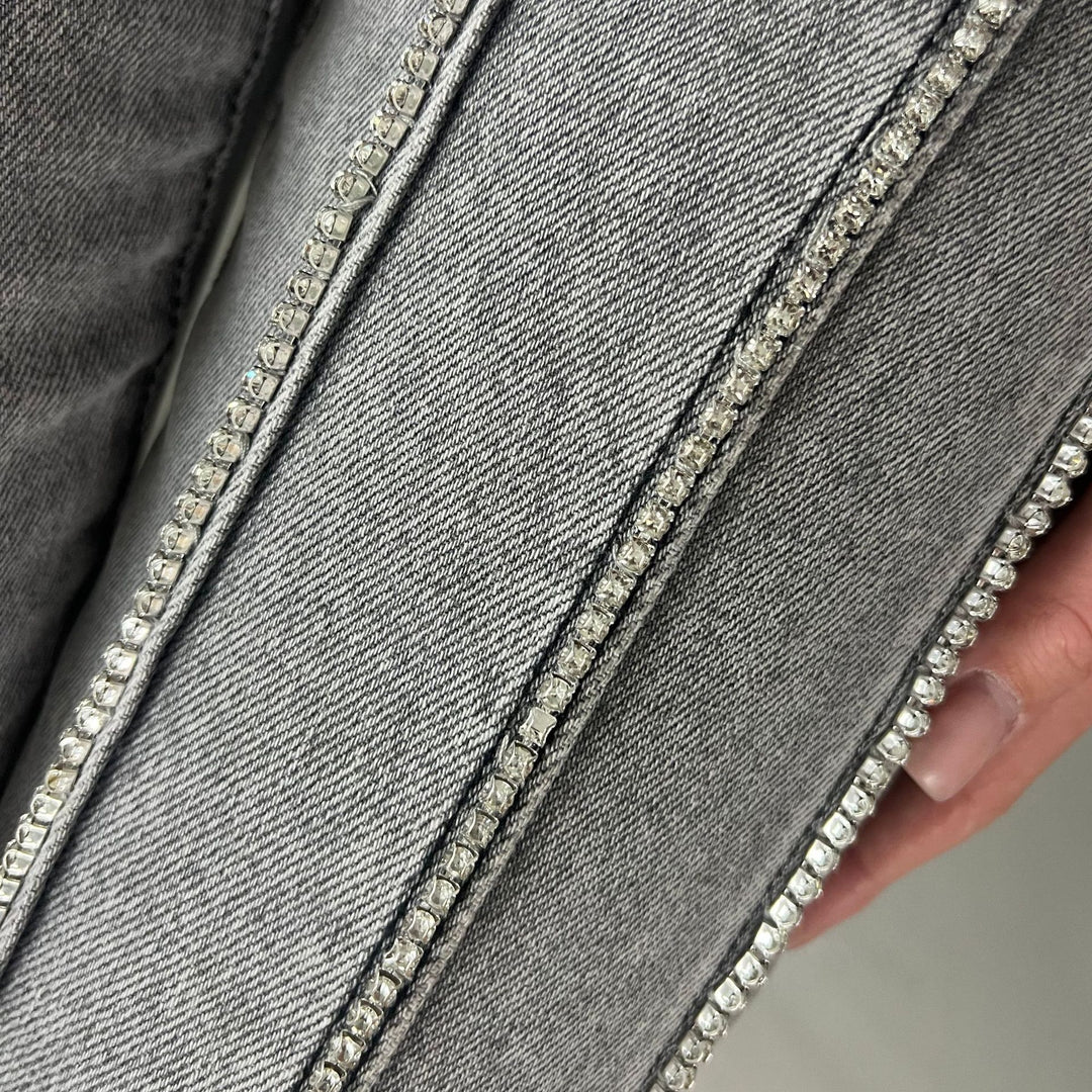 Women Glamour Jeans with Shimmering Applications Lune London
