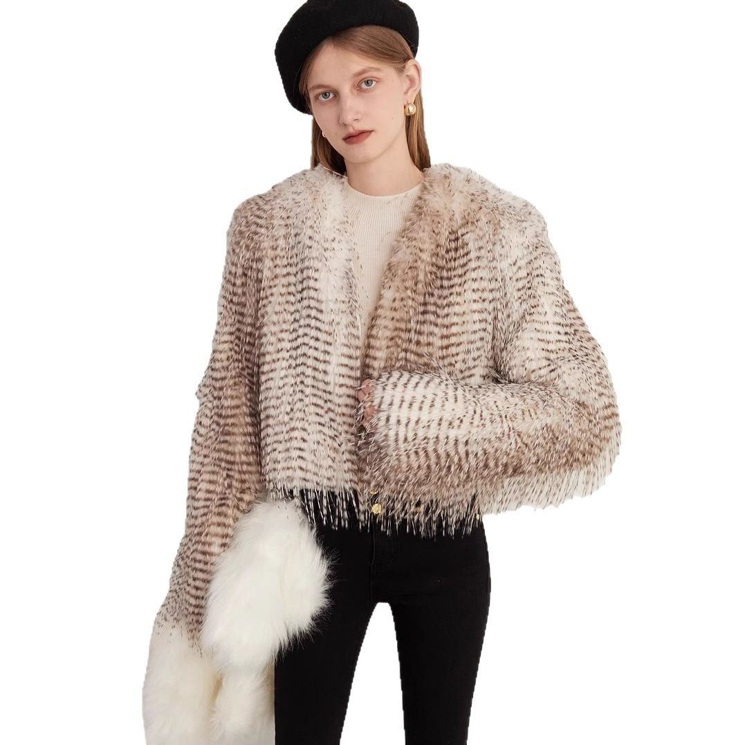 Women Luxury Tailored Fur Coat with Rich Detail Structure Lune London