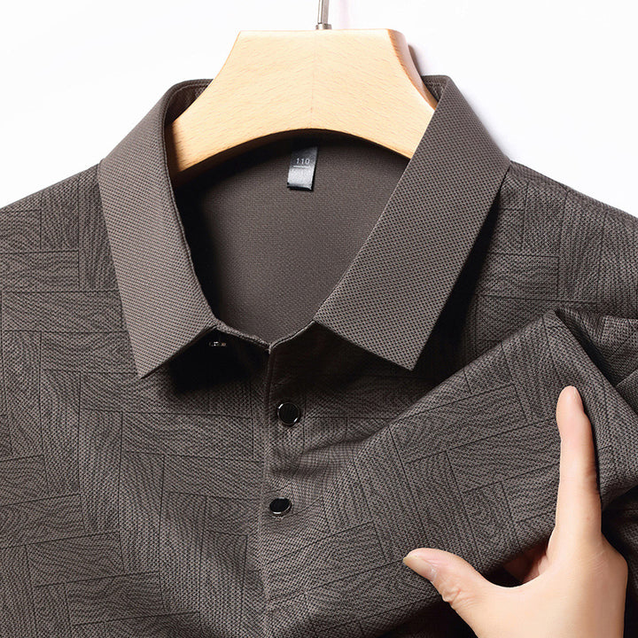 Men's stylish polo with textured design Lune London